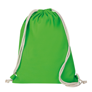 Zainetto personalizzato in cotone HELLAS COLOR PPG189 - Verde lime