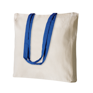 Shopper bag pubblicitaria in cotone 220gr cm 38x42x8 SHELLEY PPG194 - Blu