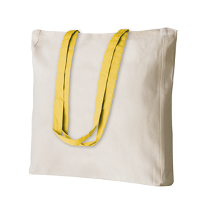 Shopper bag pubblicitaria in cotone 220gr cm 38x42x8 SHELLEY PPG194 - Giallo
