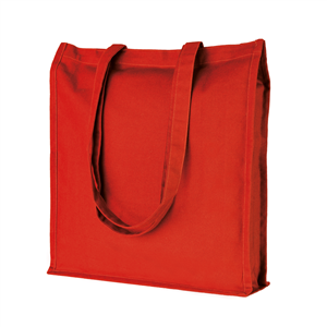 Shopper promozionale in cotone 220gr cm 38x42x8 MENFI PPG203 - Rosso