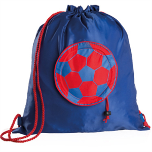 Zainetto personalizzato richiudibile a forma di pallone da calcio GOAL PPG279 - Blu