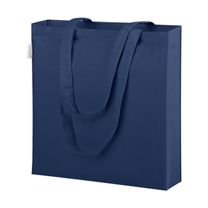 Shopper bag personalizzata in cotone canvas 280gr cm 38x42x8 NEREA PPG423 - Blu