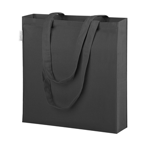 Shopper bag personalizzata in cotone canvas 280gr cm 38x42x8 NEREA PPG423 - Nero