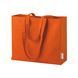 Shopper personalizzata in cotone canvas 200 gr cm 40x35x12 CLOE PPG451 - Arancio