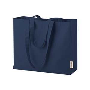 Shopper personalizzata in cotone canvas 200 gr cm 40x35x12 CLOE PPG451 - Blu