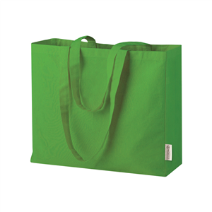 Shopper personalizzata in cotone canvas 200 gr cm 40x35x12 CLOE PPG451 - Verde lime