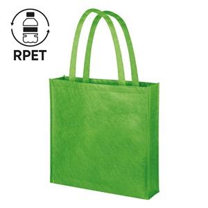 Shopper ecologica tnt rpet cm 38x42x8 CARIBE PPG465 - Verde lime