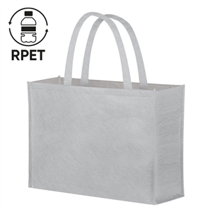 Shopper spesa personalizzata cm 45x40x18 in rpet MOKI PPG466 - Bianco