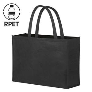 Shopper spesa personalizzata cm 45x40x18 in rpet MOKI PPG466 - Nero