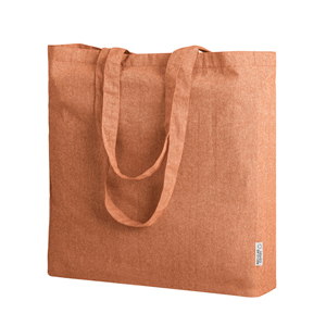 Shopper ecologica in cotone riciclato 150 gr cm 38x42x8 ANDY PPG477 - Arancio