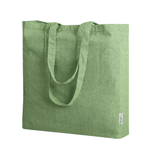 Shopper ecologica in cotone riciclato 150 gr cm 38x42x8 ANDY PPG477 - Verde lime