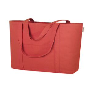 Shopper bag personalizzata grande in cotone canvas cm 59x40x28 ANDREW PPG499 - Rosso