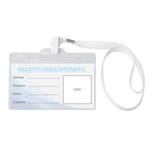 Porta badge trasparenti con badge incluso CONFERENCE PPH544 - Bianco