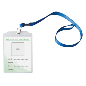 Porta badge trasparenti con badge incluso NAME PPH545 - Blu