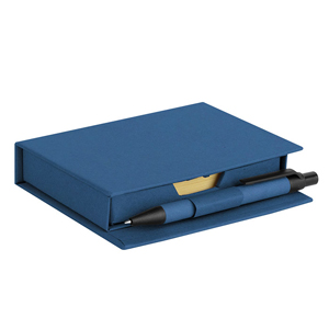 Set di post-it con penna NOTES DESK SET PPH640 - Blu