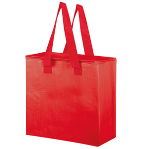 Borsa frigo maxi con zip in polipropilene SVEZIA PPJ103 - Rosso