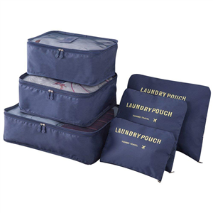 Set 6 pezzi per organizzazione valigia ORGANIZER SET PPJ703 - Blu