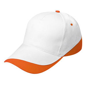 Cappellino personalizzabile in cotone 5 pannelli STRIPE PPM093 - Arancio