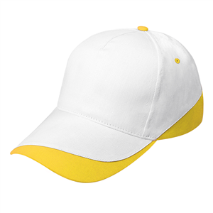 Cappellino personalizzabile in cotone 5 pannelli STRIPE PPM093 - Giallo