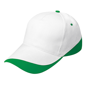 Cappellino personalizzabile in cotone 5 pannelli STRIPE PPM093 - Verde