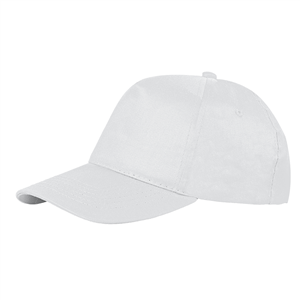 Cappellino personalizzabile da bambino in cotone 5 pannelli BABY PPM101 - Bianco
