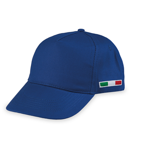 Cappellino personalizzato in cotone 5 pannelli GOLF ITALY PPM102 - Royal