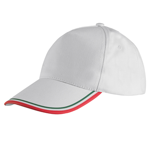 Cappellino personalizzato in cotone 5 pannelli WINNER PPM103 - Bianco