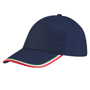 Cappellino personalizzato in cotone 5 pannelli WINNER PPM103 - Blu