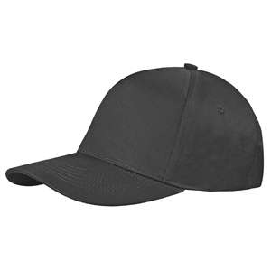 Cappellino personalizzabile in cotone 5 pannelli BASIC GOLF PPM105 - Nero