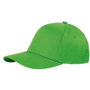 Cappellino personalizzabile in cotone 5 pannelli BASIC GOLF PPM105 - Verde lime