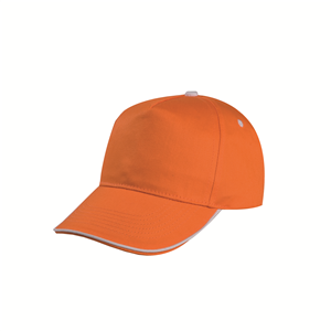 Cappellino personalizzato in cotone 5 pannelli BASEBALL PPM108 - Arancio