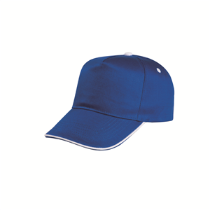 Cappellino personalizzato in cotone 5 pannelli BASEBALL PPM108 - Royal