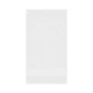 Telo mare in cotone bianco cm 100x180 con fascia per stampa MYKONOS PPM938BI - Bianco