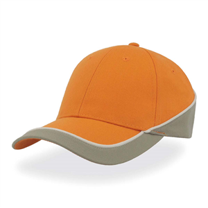Cappellino da baseball personalizzabile in poliestere Atlantis RACING RACI - Arancio Grigio