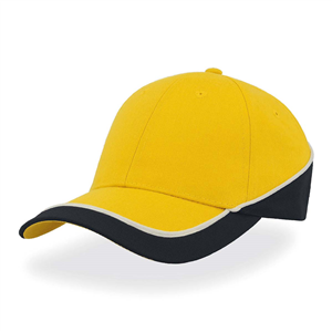 Cappellino da baseball personalizzabile in poliestere Atlantis RACING RACI - Giallo - Blu Navy