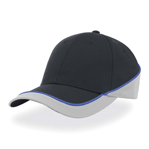 Cappellino da baseball personalizzabile in poliestere Atlantis RACING RACI - Blu Navy - Bianco