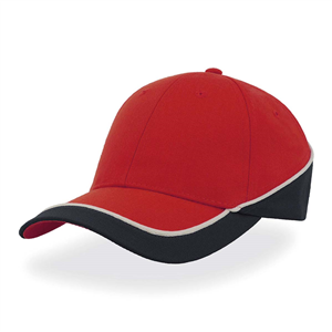 Cappellino da baseball personalizzabile in poliestere Atlantis RACING RACI - Rosso - Blu Mavy