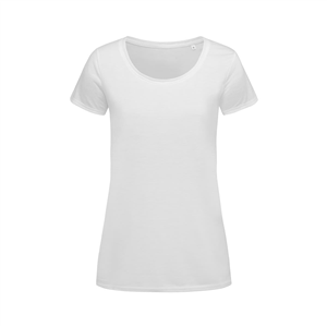 T-shirt da donna bianca per stampa sublimatica in poliestere 160gr Stedman COTTON TOUCH ST8700-B - Bianco