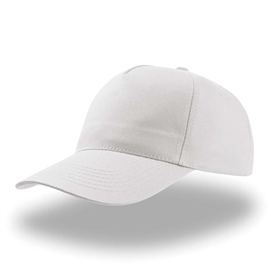 Cappellino da baseball personalizzabile in cotone 5 pannelli Atlantis START FIVE STFV - Bianco