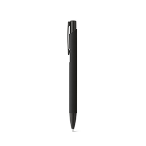 Penna a sfera in alluminio con finitura in gomma POPPINS STR81140 - Nero