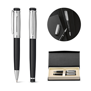 Set di penna a sfera e roller in metallo ORLANDO STR81193 - Cromato