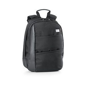 Zaino porta pc 15,6" in tessuto con dettagli similpelle ANGLE BPACK STR92270 - Nero