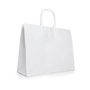 Borsa in carta kraft 100gsm 40x36x12cm KELLY STR92874 - Bianco