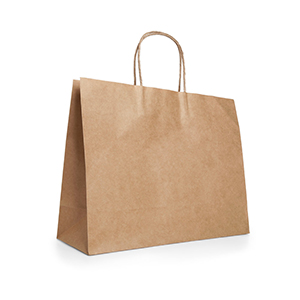 Borsa in carta kraft 115gsm 40x36x12cm KIRA STR92878 - Naturale