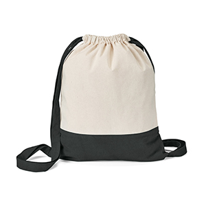 Zaino a sacca in cotone 180gsm ROMFORD STR92913 - Nero