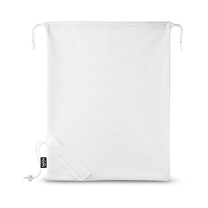Sacchetto per frutta pieghevole in maglia di rpet 32x40cm BOLZANO STR92934 - Bianco