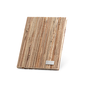 Quaderno A5 con copertina rigida in fibra di paglia naturale NERUDA STR93275 - Naturale