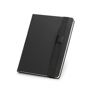 Block notes A5 con elastico e pagine avorio lisce SHAKESPEARE STR93789 - Nero