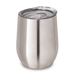Bicchiere da viaggio termico in acciaio inox 400 ml RONDE STR94677 - Cromato satinato