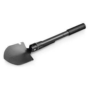 Pala pieghevole in metallo con bussola DIG STR94760 - Nero
